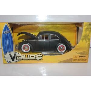 RARE JADA VDUBS 1959 VW VOLKSWAGEN BEETLE MATTE BLACK 1:24 DIECAST
